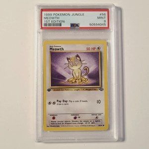 1999 Pokemon Meowth Jungle 1st Edition 56/64 PSA 9 Mint